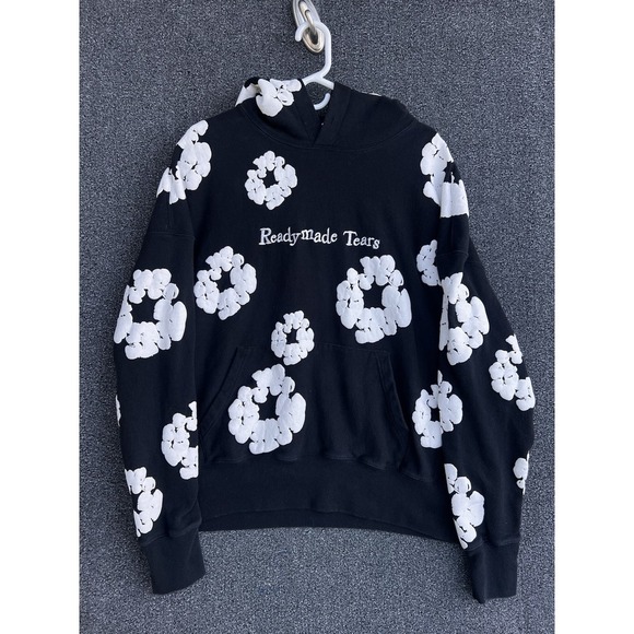 H&M Other - READY MADE‎ X DENIM TEARS COLLAB Black Hoodie Size XL, No Drawstrings!